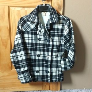 Woolrich women's buffalo plaid wool coat M